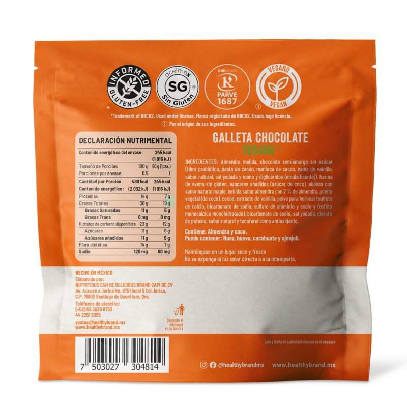 GALLETA CHOCOALATE 50G-back